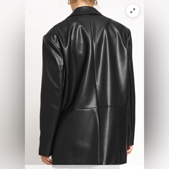 Sans Souci Boxy PU Blazer Women’s size L Large NWOT - Picture 4 of 9